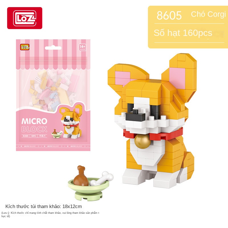 Lego Đồ Chơi Lắp Ráp Hình Động Vật Nhỏ Dễ Thương Phong Cách Trung Hoa Cho Bé Gái