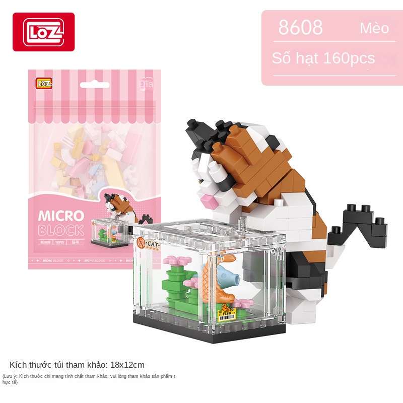 Lego Đồ Chơi Lắp Ráp Hình Động Vật Nhỏ Dễ Thương Phong Cách Trung Hoa Cho Bé Gái