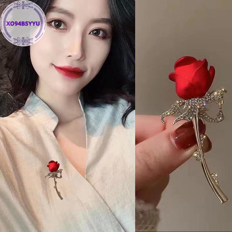 Xo94bsyyu Ghim Cài Áo Hình Hoa Hồng Đỏ Dành Cho Nữ vn