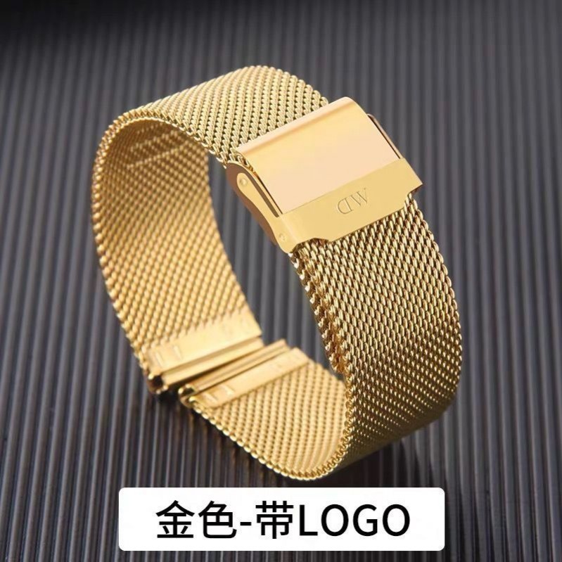 Dây Đeo Inox Chống Nước 0.6mesh Cho Đồng Hồ Thông Minh dw 12 / 13 / 14 / 17 / 18 / 19 / 20mm