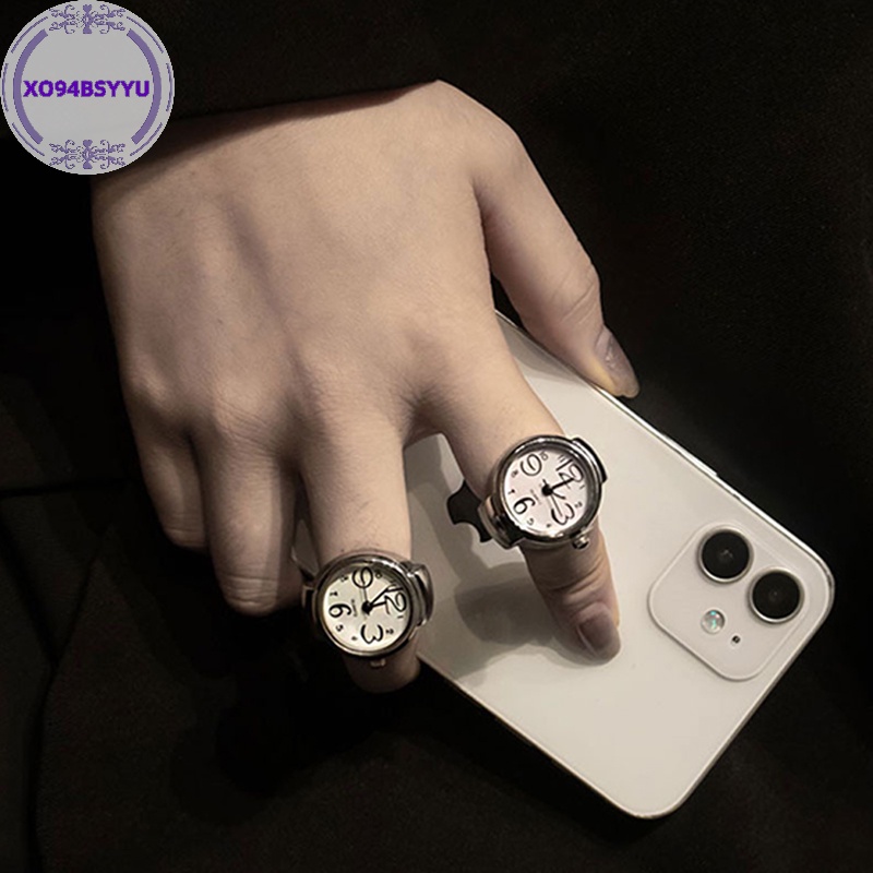 Xo94bsyu Nhẫn Đồng Hồ Đeo Tay Co Giãn Phong Cách punk hip hop Cá Tính Trang Trí Đồng Hồ Thời Trang Cho Cặp Đôi vn