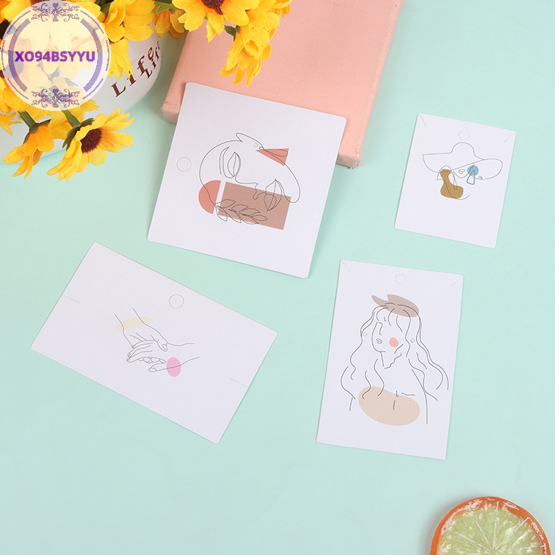 Xo94bsyu Set 50 Thẻ Giấy Trưng Bày Trang Sức Tiện Lợi vn