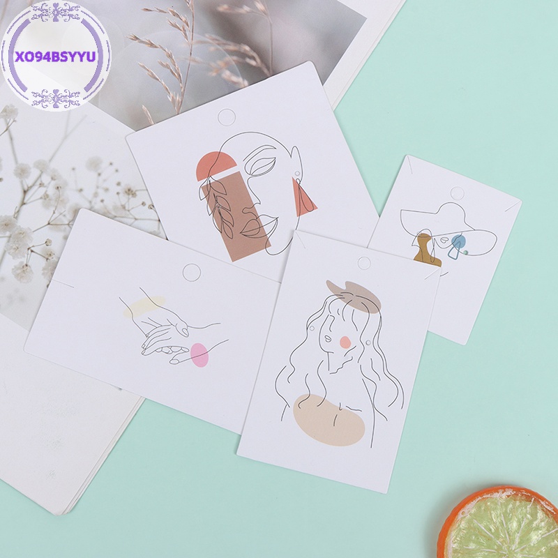 Xo94bsyu Set 50 Thẻ Giấy Trưng Bày Trang Sức Tiện Lợi vn