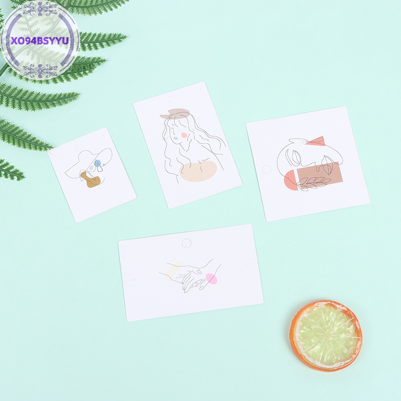 Xo94bsyu Set 50 Thẻ Giấy Trưng Bày Trang Sức Tiện Lợi vn