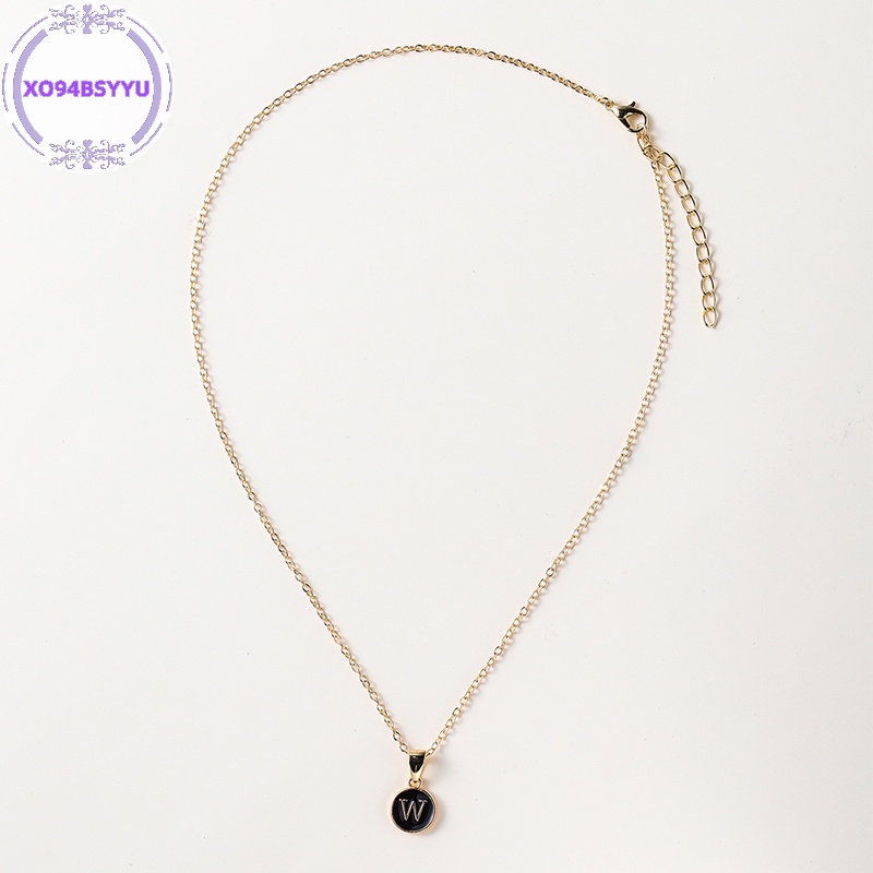 Xo94bsyu Vòng cổ choker Mặt Chữ Cái Tiếng Anh Bằng Kim Loại Màu Đen Cá Tính Cho Nam Và Nữ vn