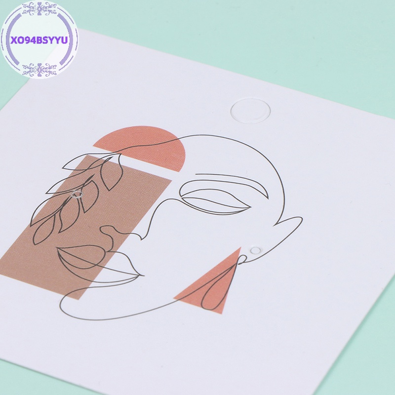 Xo94bsyu Set 50 Thẻ Giấy Trưng Bày Trang Sức Tiện Lợi vn