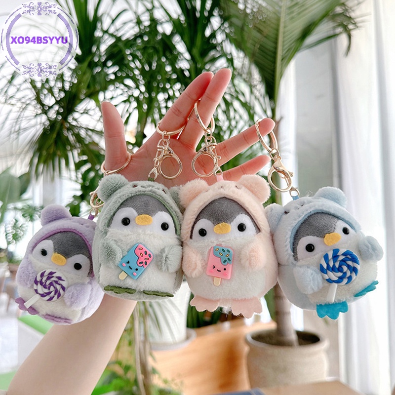 Xo94bsyu Móc Khóa Hình Chim Cánh Cụt Nhồi Bông Nhỏ Xinh Đáng Yêu Cho Bé Gái vn