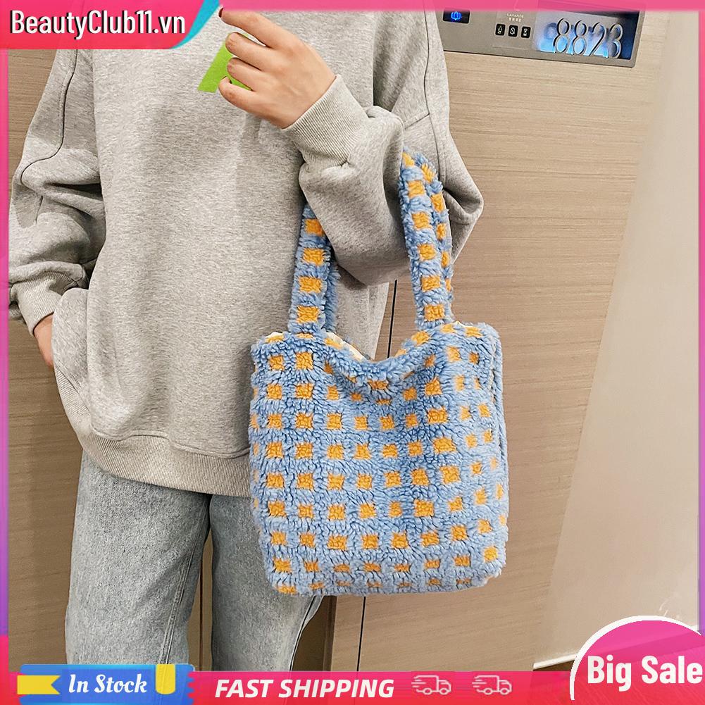 Túi Xách Đeo Vai Phủ Lông Phong Cách retro Thời Trang Thu Đông Dành Cho Nữ