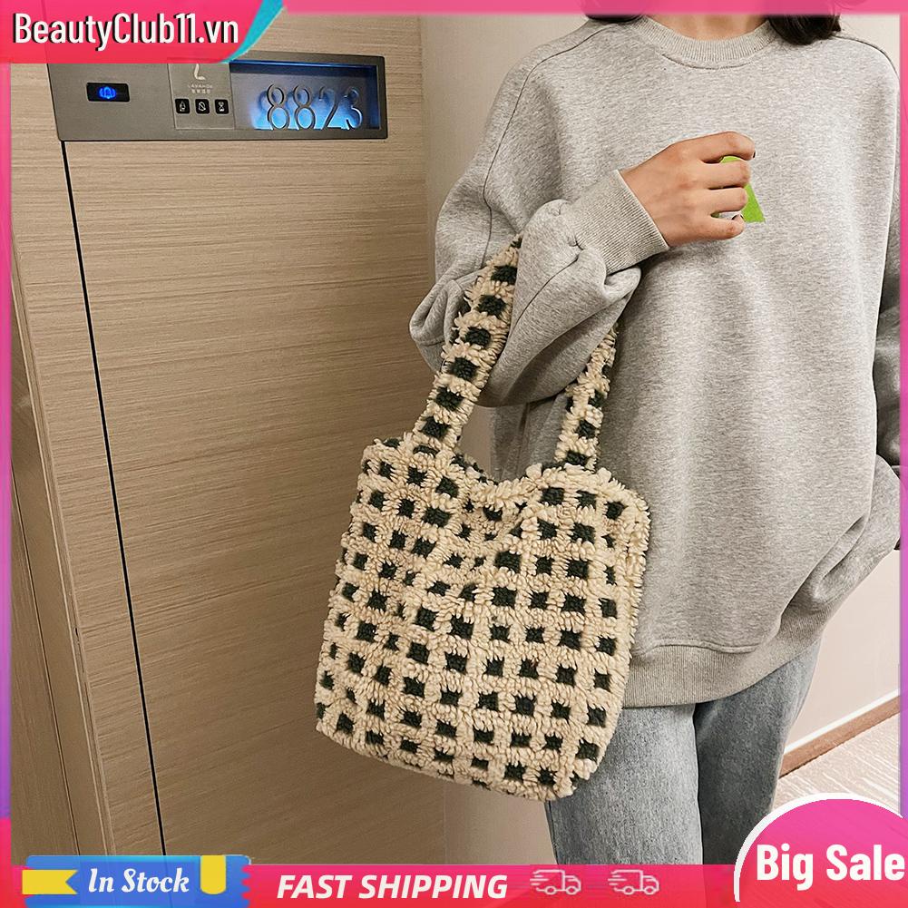 Túi Xách Đeo Vai Phủ Lông Phong Cách retro Thời Trang Thu Đông Dành Cho Nữ