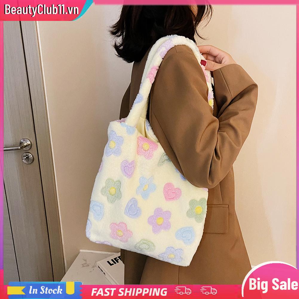 Túi Xách Đeo Vai Phủ Lông Phong Cách retro Thời Trang Thu Đông Dành Cho Nữ