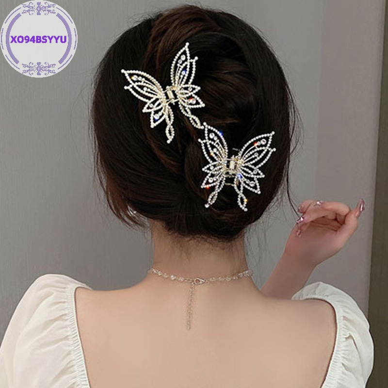 Kẹp Tóc Kim Loại Hình Bướm Xo94Bsyu Thời Trang Thanh Lịch Cho Nữ