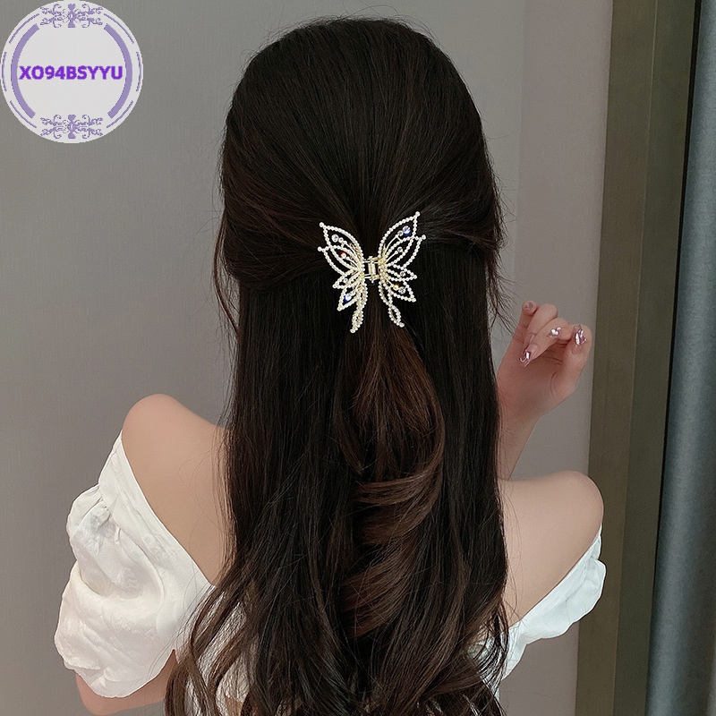Kẹp Tóc Kim Loại Hình Bướm Xo94Bsyu Thời Trang Thanh Lịch Cho Nữ