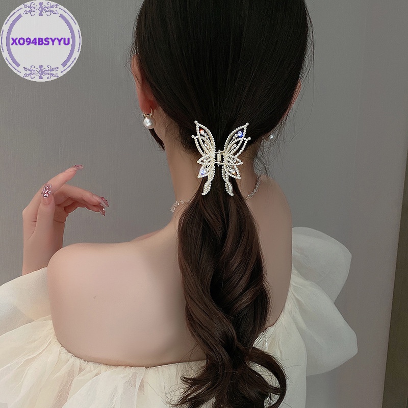 Kẹp Tóc Kim Loại Hình Bướm Xo94Bsyu Thời Trang Thanh Lịch Cho Nữ