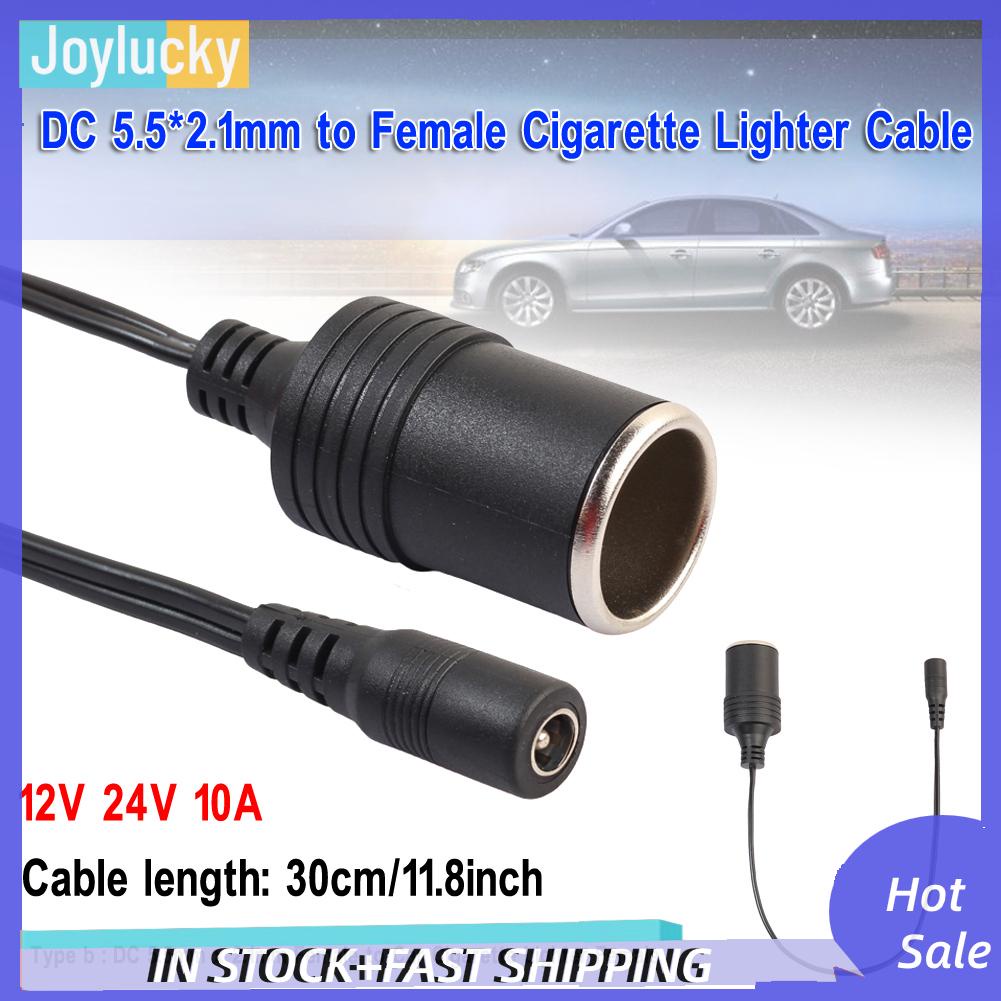 Dây Cáp Cắm Tẩu Sạc dc 5.5x2.1mm Cho Xe Hơi