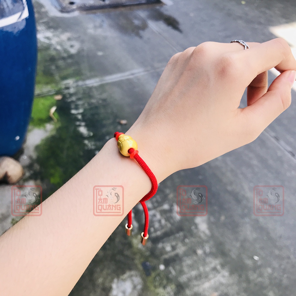 Vòng tay phong thủy dây đỏ hồ lô vàng nam nữ đẹp rẻ mang lại bình an - may mắn - tài lộc -Tô Tâm Quang