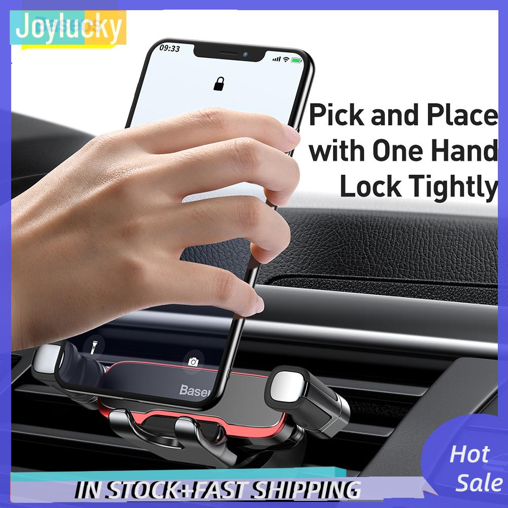 Giá Đỡ Điện Thoại baseus Bằng Kim Loại Gắn Lỗ Thông Gió Xe Hơi Kích Thước 4.7-6.5 inch