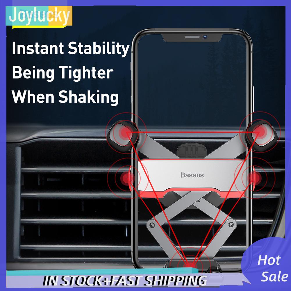 Giá Đỡ Điện Thoại baseus Bằng Kim Loại Gắn Lỗ Thông Gió Xe Hơi Kích Thước 4.7-6.5 inch