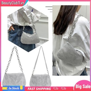 Ví cầm tay đính kim sa lấp lánh dành cho nữ dự tiệc tối