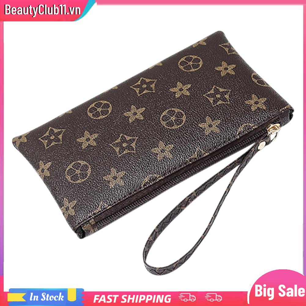 Ví Da pu Dài Có Dây Kéo Dùng Đựng Điện Thoại Dành Cho Nữ