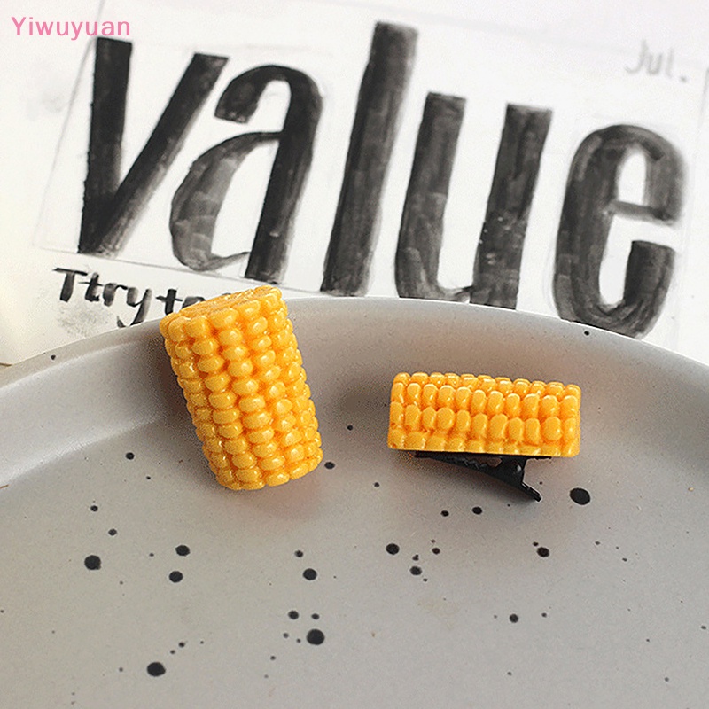 Kẹp Tóc Trang Trí Hạt Ngô / Cơm / burger Vui Nhộn Cho Bé Gái Mới