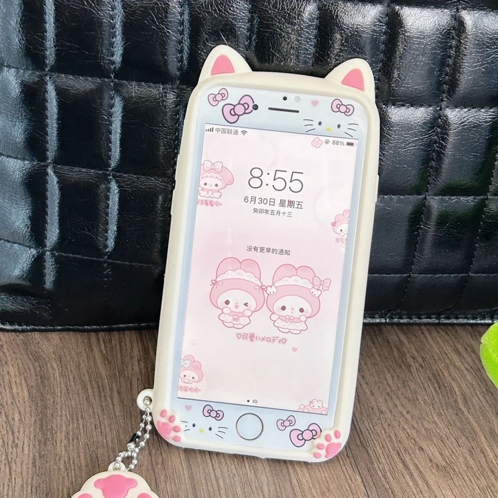 WEIBAO Ốp Điện Thoại Hình Chân Mèo Xinh Xắn Cho Iphone 14 12promax / 11 13promax / xr / xs