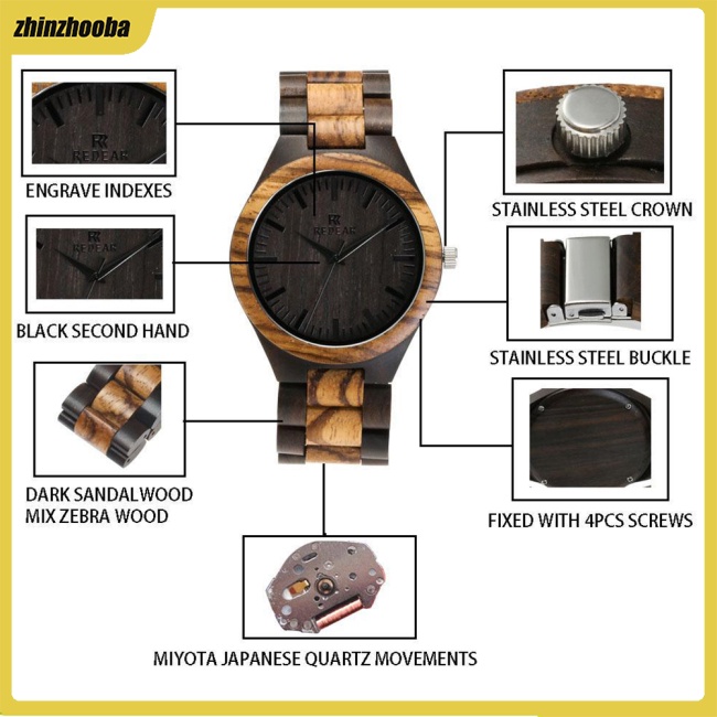 Fs Đồng Hồ Đeo Tay Bằng Gỗ Thời Trang Cho Nam