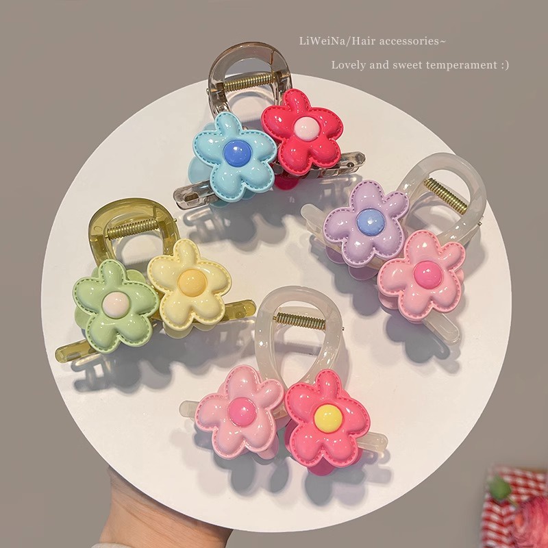 Kẹp Tóc Hình Cá Mập Đính Hoa Nhiều Màu Dễ Thương Cho Nữ 2023