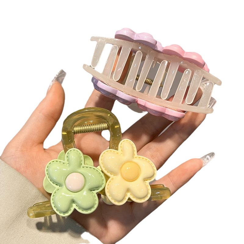 Kẹp Tóc Hình Cá Mập Đính Hoa Nhiều Màu Dễ Thương Cho Nữ 2023