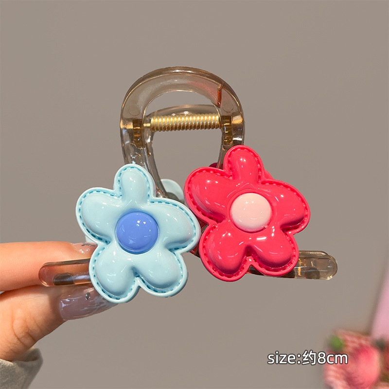 Kẹp Tóc Hình Cá Mập Đính Hoa Nhiều Màu Dễ Thương Cho Nữ 2023