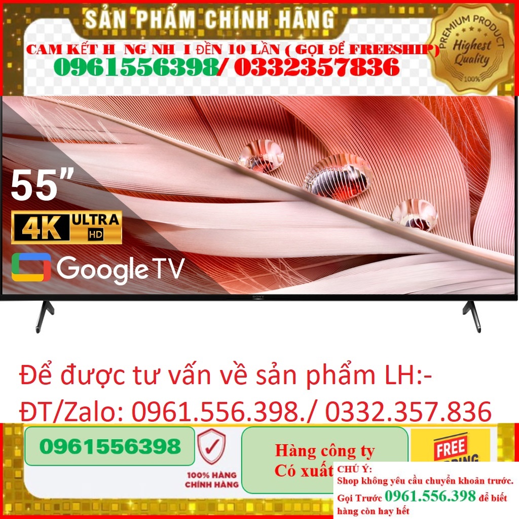 [SALE LỚN] Smart Tivi Sony 55 Inch 4K UHD KD-55X80AJ &lt; Chính hãng BH:24 tháng tại nhà toàn quốc&gt;