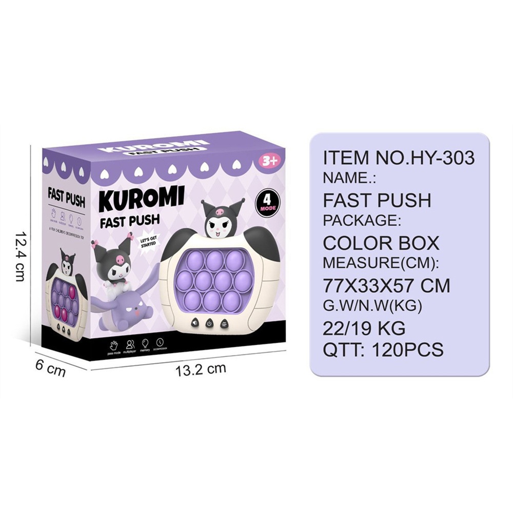 * Hàng sẵn có * Pop It Tốc độ điện tử Trò chơi đẩy nhanh Đồ chơi Doremon Kuromi Kitty Console Đồ chơi giáo dục sớm heby1