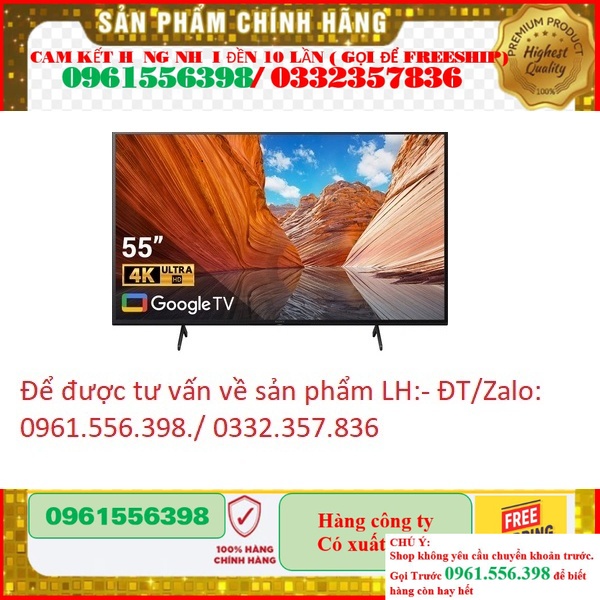 [SALE LỚN] Smart Tivi Sony 55 Inch 4K UHD KD-55X85J &lt; Chính hãng BH:24 tháng tại nhà toàn quốc&gt;