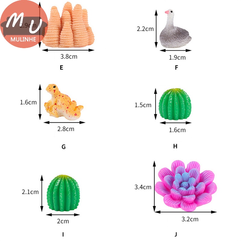 Mulinhe Tượng Hình Cây Xương Rồng Mini Trang Trí Sân Vườn diy