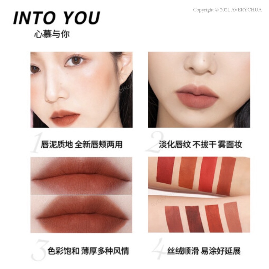 Son Bóng Into You Dành Cho Nữ Trang điểm Matte Velvet Lipstick Chống Thấm Nước Lâu Trôi Son Tint Lip Tint Mỹ Phẩm Lip Glaze 27 Màu Pk Akf Kimuse.