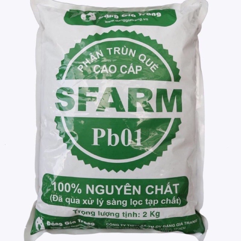 Phân trùn quế bột Sfarm Đặng Gia Trang túi 2kg.