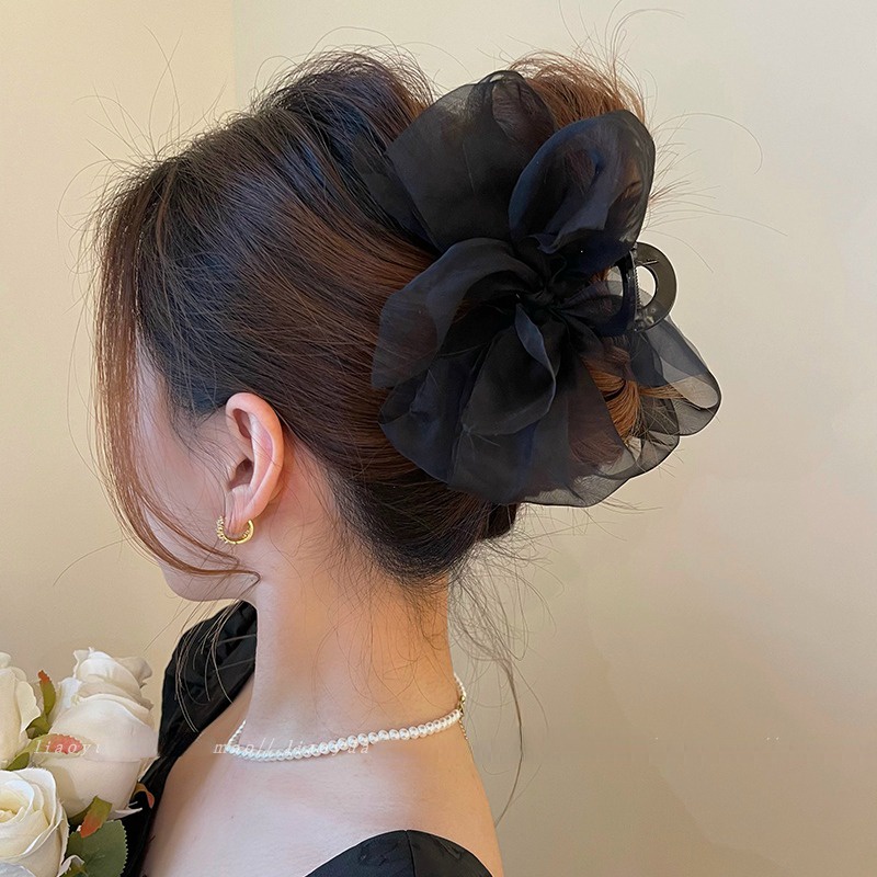 Kẹp Tóc Hình Nơ Lớn Thời Trang Mùa Đông Cho Nữ