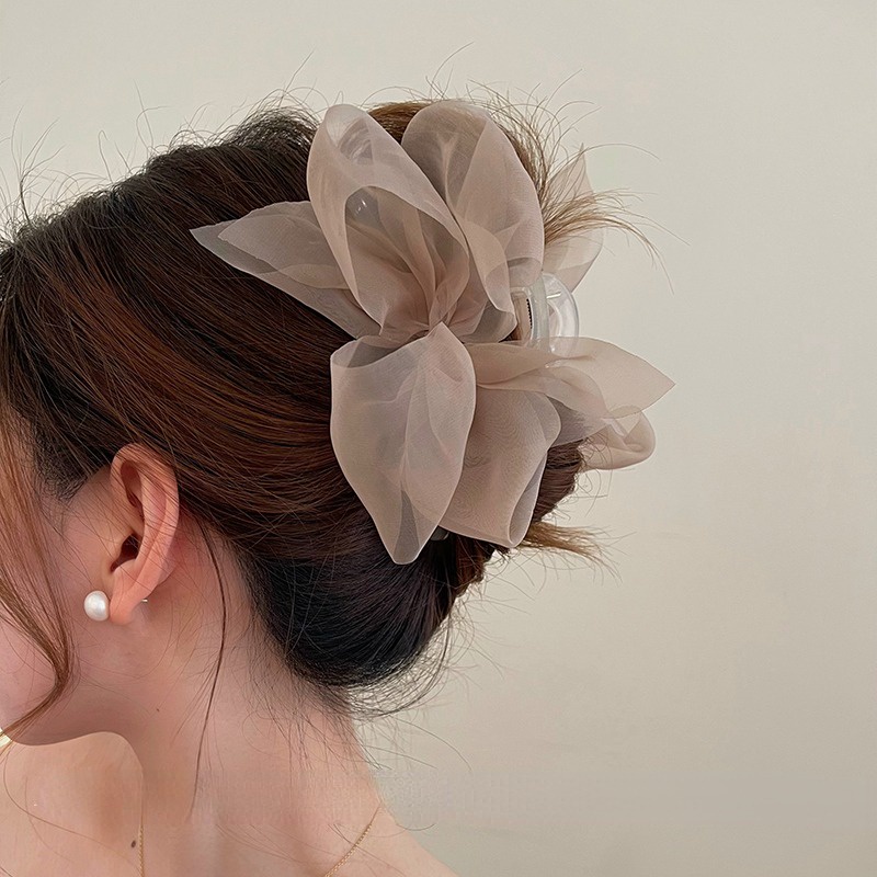 Kẹp Tóc Hình Nơ Lớn Thời Trang Mùa Đông Cho Nữ