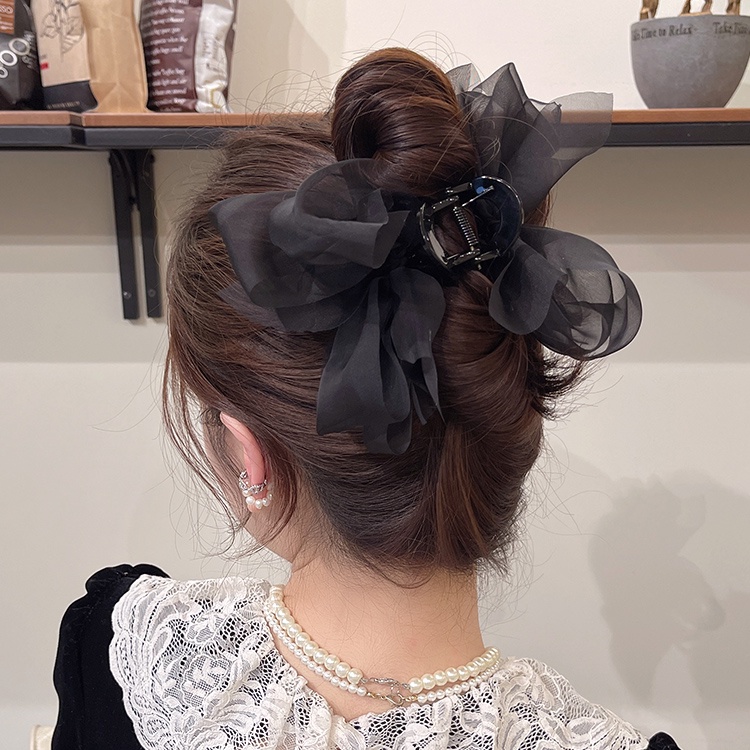 Kẹp Tóc Hình Nơ Lớn Thời Trang Mùa Đông Cho Nữ