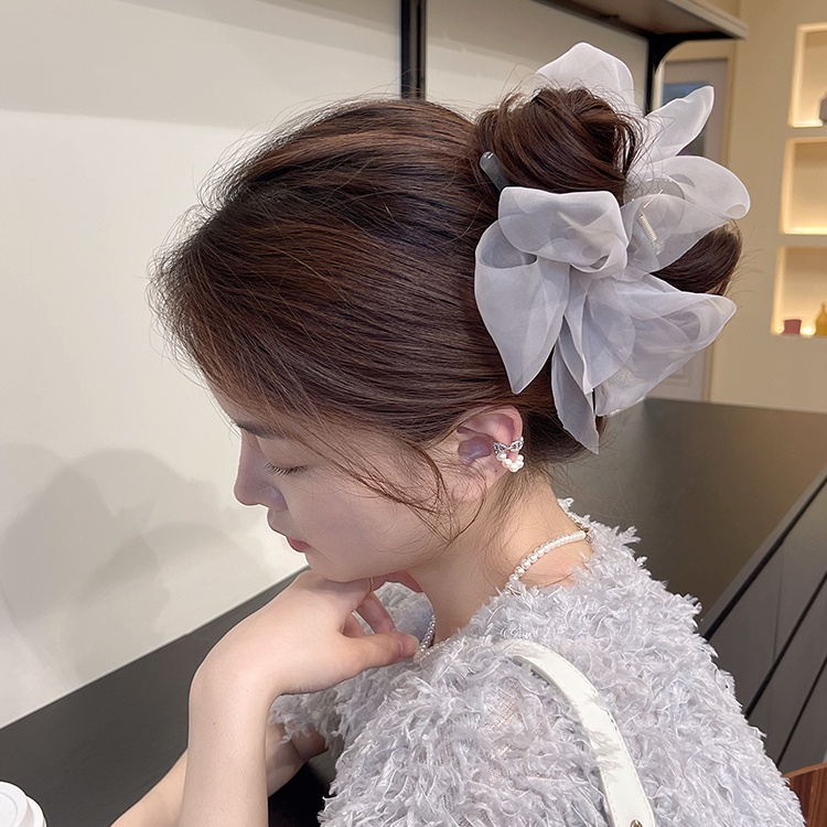 Kẹp Tóc Hình Nơ Lớn Thời Trang Mùa Đông Cho Nữ