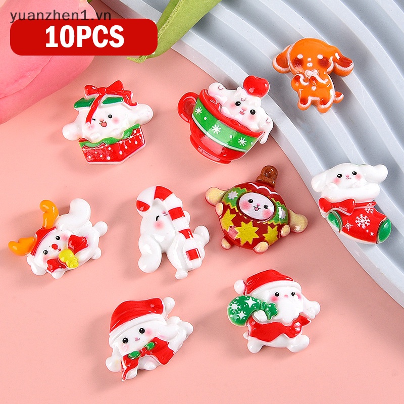 Zheng Set 10 Phụ Kiện Trang Trí Giáng Sinh mini Dễ Thương diy