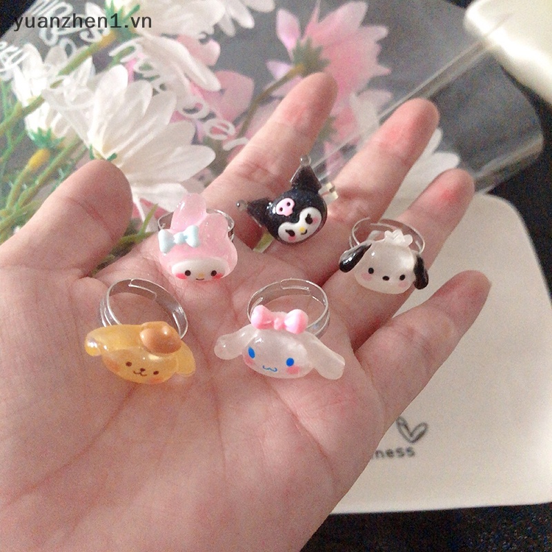 Zhen Nhẫn resin Hoạt Hình kuromi cinnamoroll Dễ Thương Làm Quà Sinh Nhật Cho Bé vn