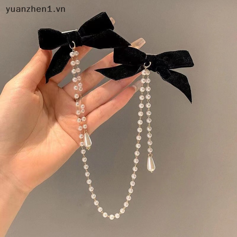 Trâm Cài Tóc Hình Nơ Đính Ngọc Trai Thời Trang