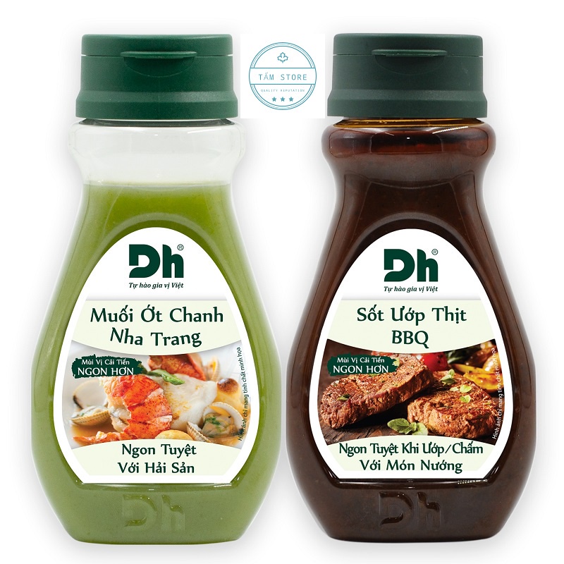 Bac_Sốt ướp thịt BBQ Dh Foods, muối ớt chanh nha trang mua nhân 2 mix ngẫu nhiên date mới