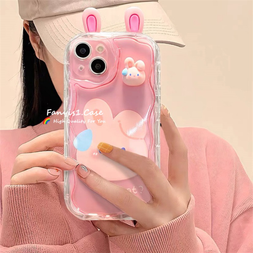 Vivo Ốp Điện Thoại Dẻo Hình Thỏ Hồng Cho Vivoy16Y02SY22Y21Y20Y33TY21TY21SY31SY20IY21SY17Y15Y12Y95Y93Y91Y35Y15A V25Pro v23e