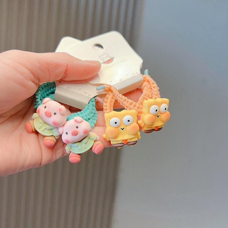 Set 2 Dây Buộc Tóc Cao Su Đính Hạt