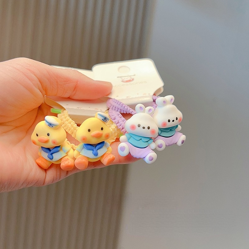 Set 2 Dây Buộc Tóc Cao Su Đính Hạt