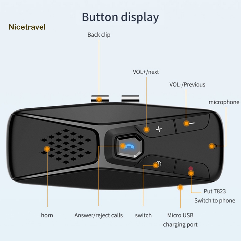 Máy Nghe Nhạc mp3 bluetooth Đa Năng Rảnh Tay 50 Cho Xe Hơi