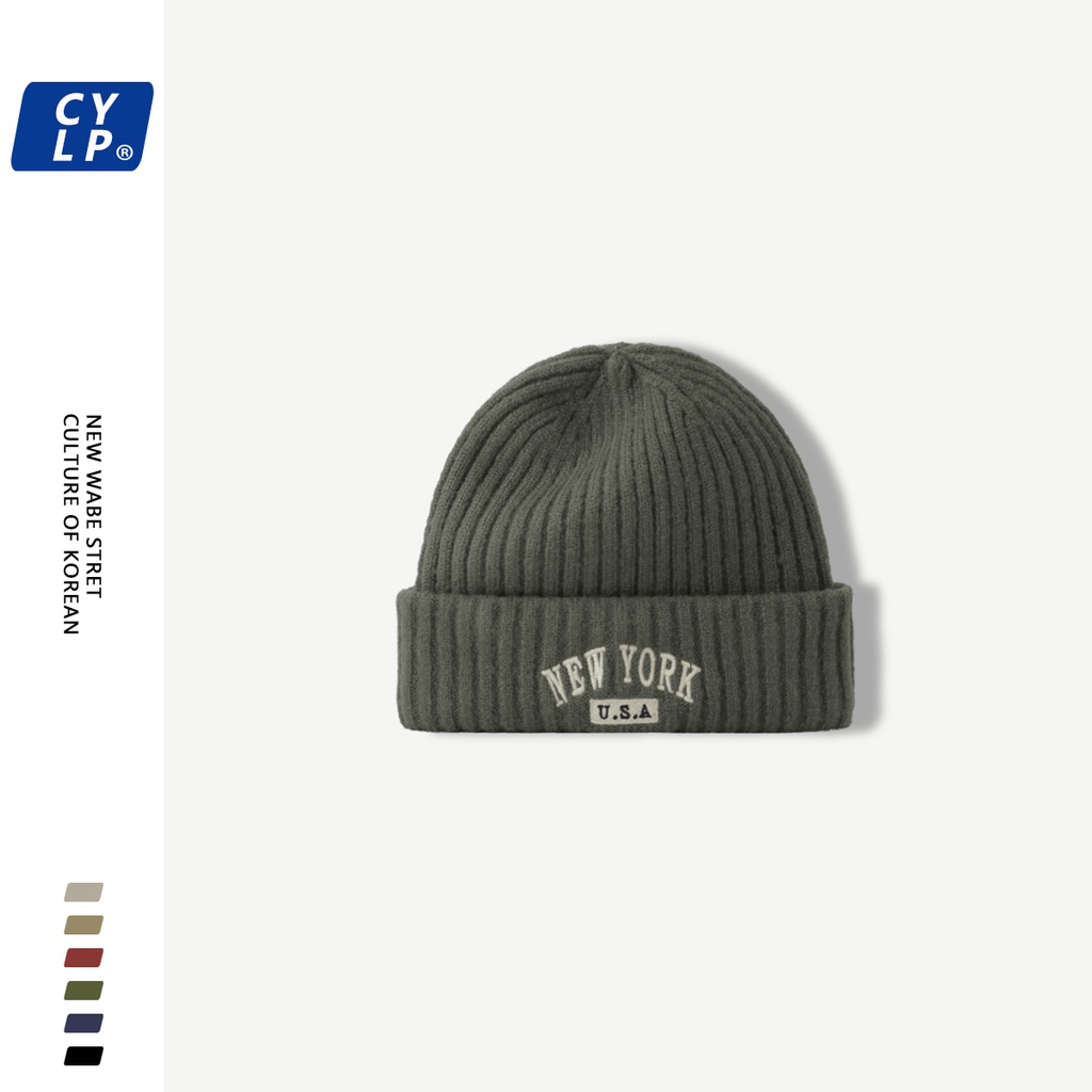 Mũ Len Thêu Chữ Phong Cách Hàn Quốc Xinh Xắn Cho Nữ