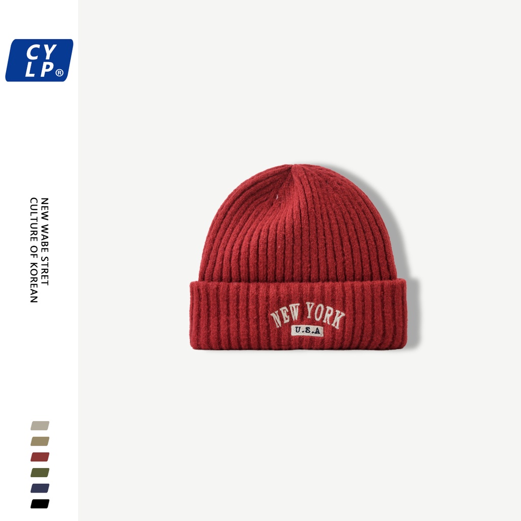 Mũ Len Thêu Chữ Phong Cách Hàn Quốc Xinh Xắn Cho Nữ