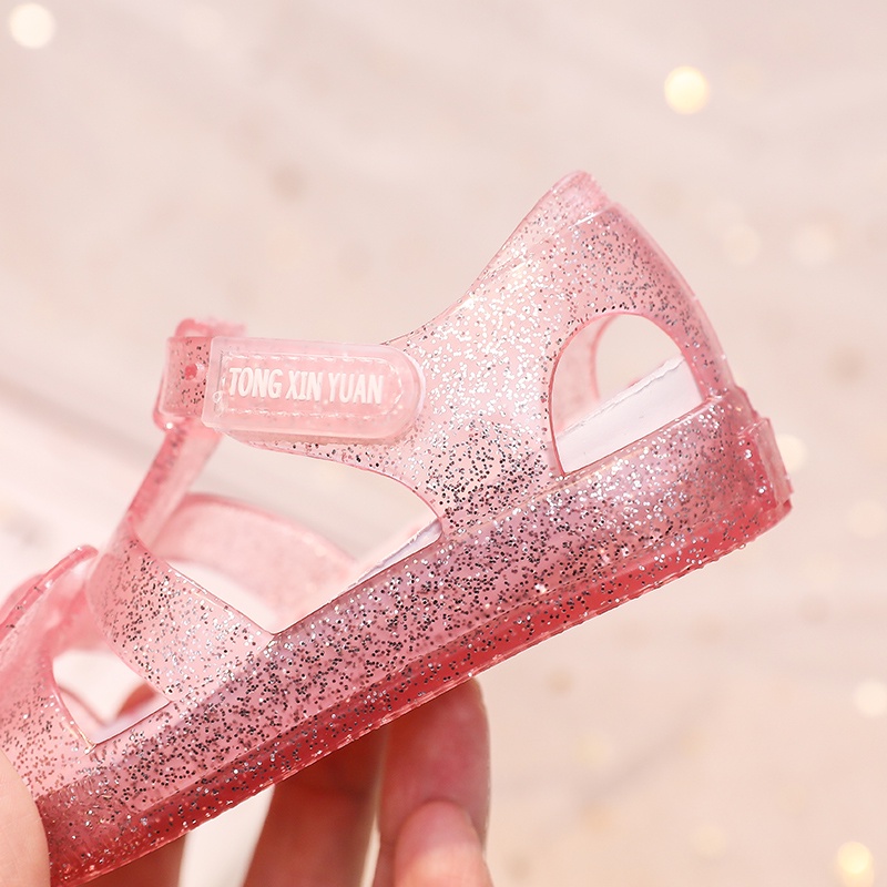 AYUER Xăng đan jelly Chống Trượt Chống Thấm Nước Đính Nơ Thời Trang Mùa Hè 2023 Cho Bé Gái